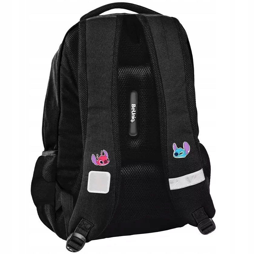 SCHOOL BACKPACK YOUTH SATCHEL BLACK LILO & STITCH STICH Manufacturer code DS26NN-2708