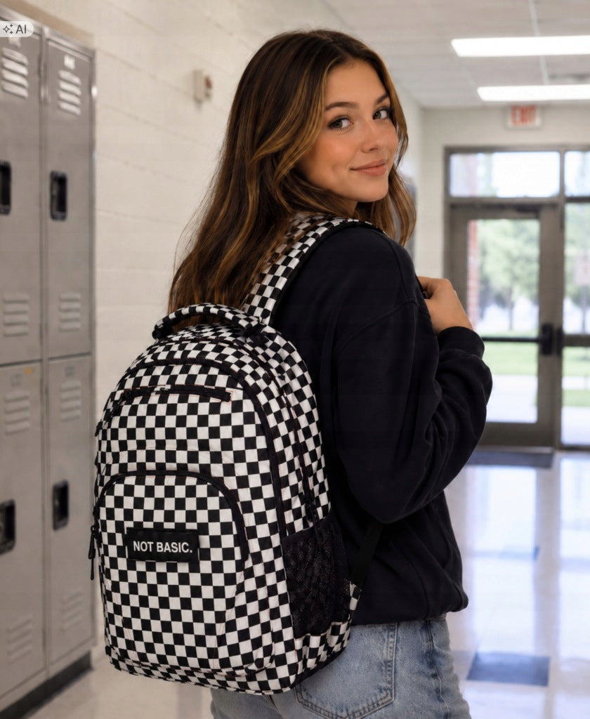 SCHOOL BACKPACK YOUTH SATCHEL CAPACIOUS CHESSBOARD FOR SCHOOL CLASS 4-6 Manufacturer code PLECAK33