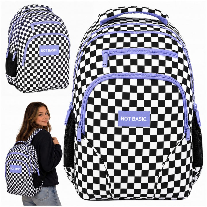 SCHOOL BACKPACK YOUTH SATCHEL CAPACIOUS CHESSBOARD FOR SCHOOL CLASS 4-6