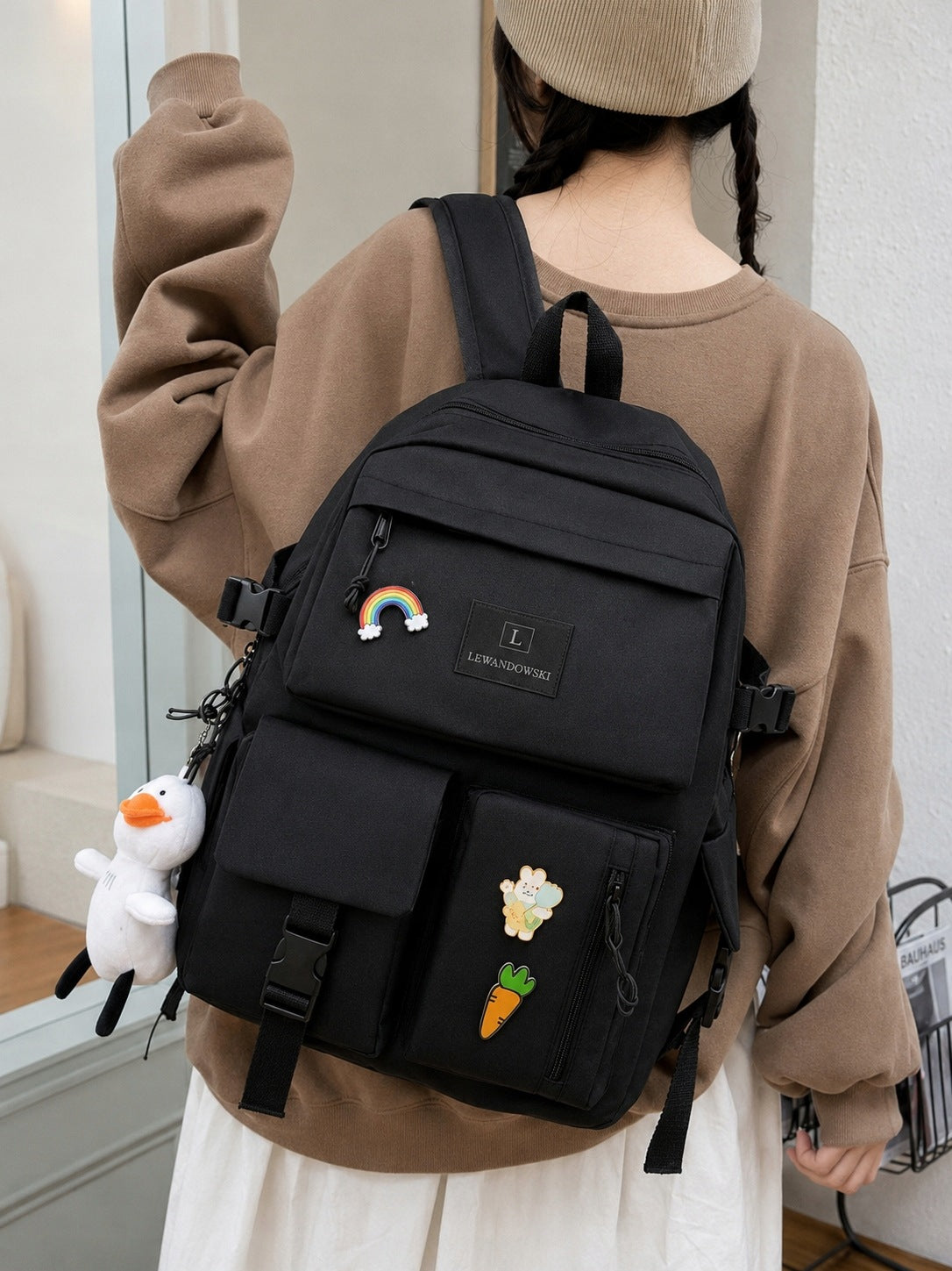 SCHOOL BACKPACK YOUTH SATCHEL FOR GIRLS LARGE SET FOR SCHOOL Manufacturer code G/P/1012