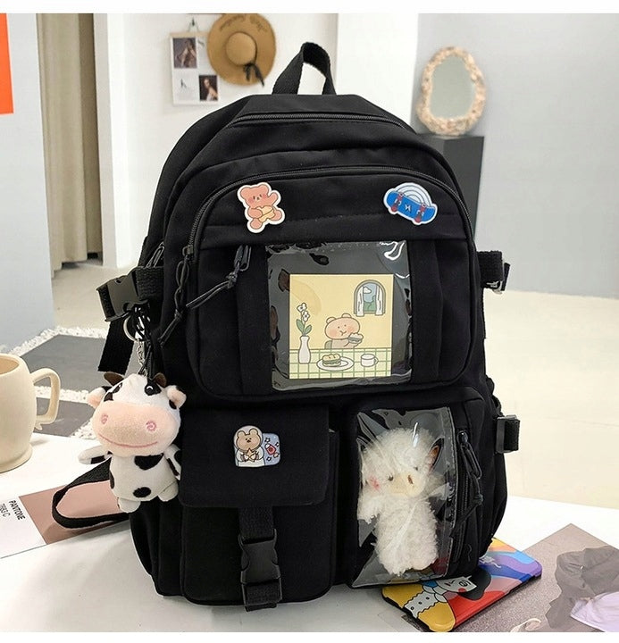 SCHOOL BACKPACK YOUTH SATCHEL FOR SCHOOL PINS PADLOCK BEARS Brand no brand