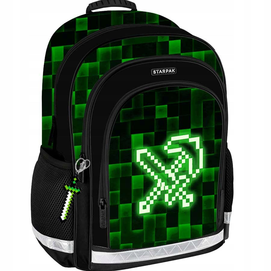 SCHOOL BACKPACK YOUTH SATCHEL MINECRAFT PIXELS FOR BOY COMFORTABLE Brand no brand