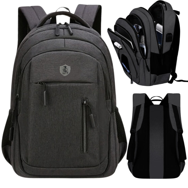 SCHOOL BACKPACK YOUTH SATCHEL MULTI-CHAMBER BLACK WOMEN'S MEN Packaging status original
