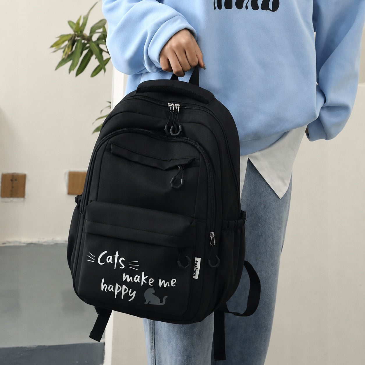 SCHOOL BACKPACK YOUTH SATCHEL ROOMY LARGE BLACK FOR SCHOOL CLASS 1-3 Brand no brand