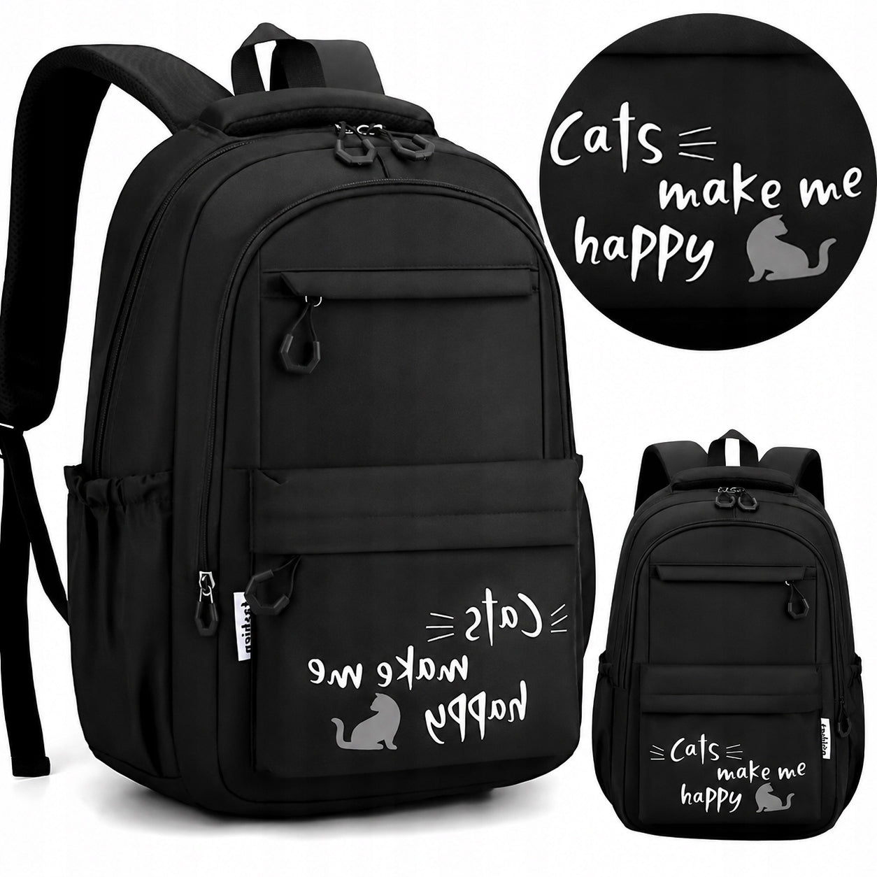 SCHOOL BACKPACK YOUTH SATCHEL ROOMY LARGE BLACK FOR SCHOOL CLASS 1-3 Manufacturer code DG-PL-CZN-21