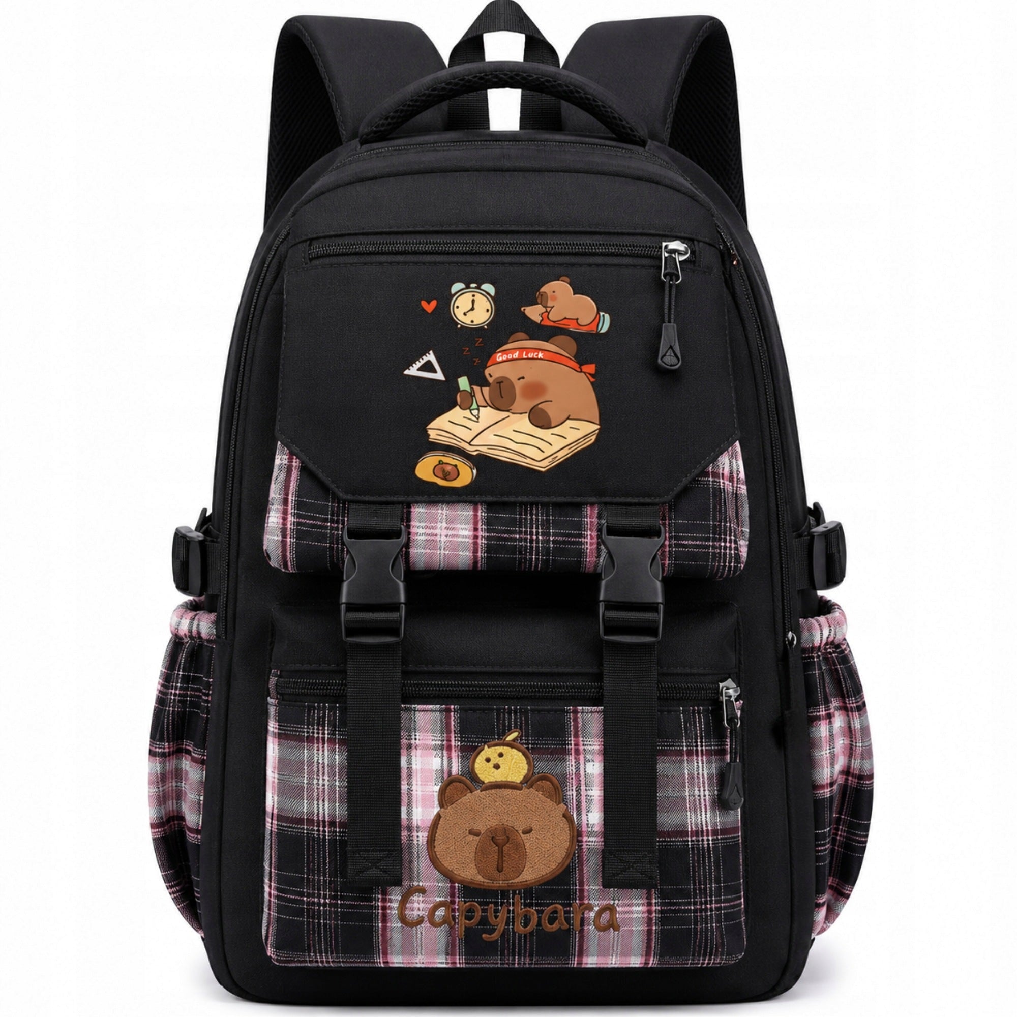 SCHOOL BACKPACK YOUTH SATCHEL ROOMY LARGE CAPYBARA FOR SCHOOL CLASS.4-6