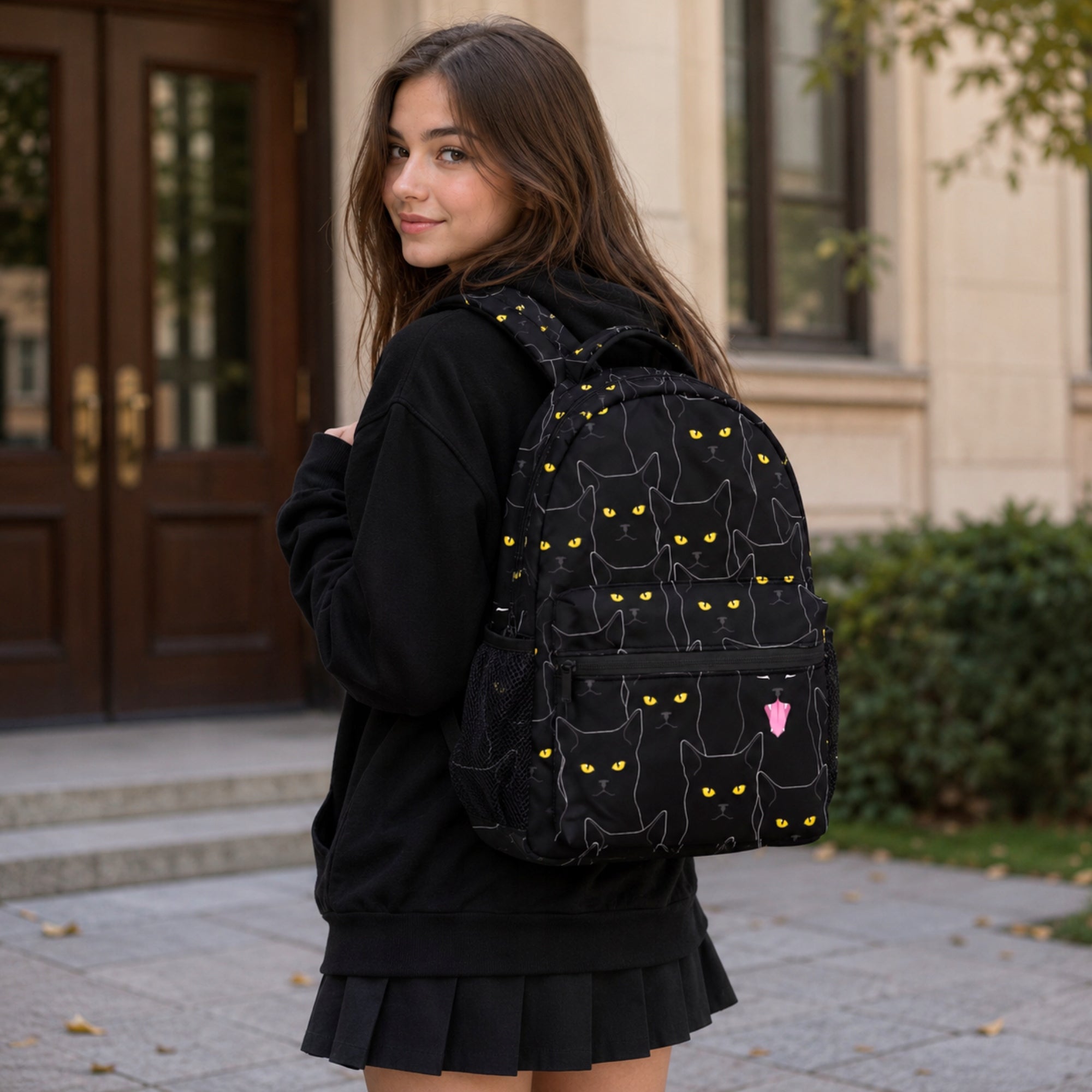 SCHOOL BACKPACK YOUTH SATCHEL ROOMY LARGE CATS FOR SCHOOL CLASS 4-6 Manufacturer code PLECAK25