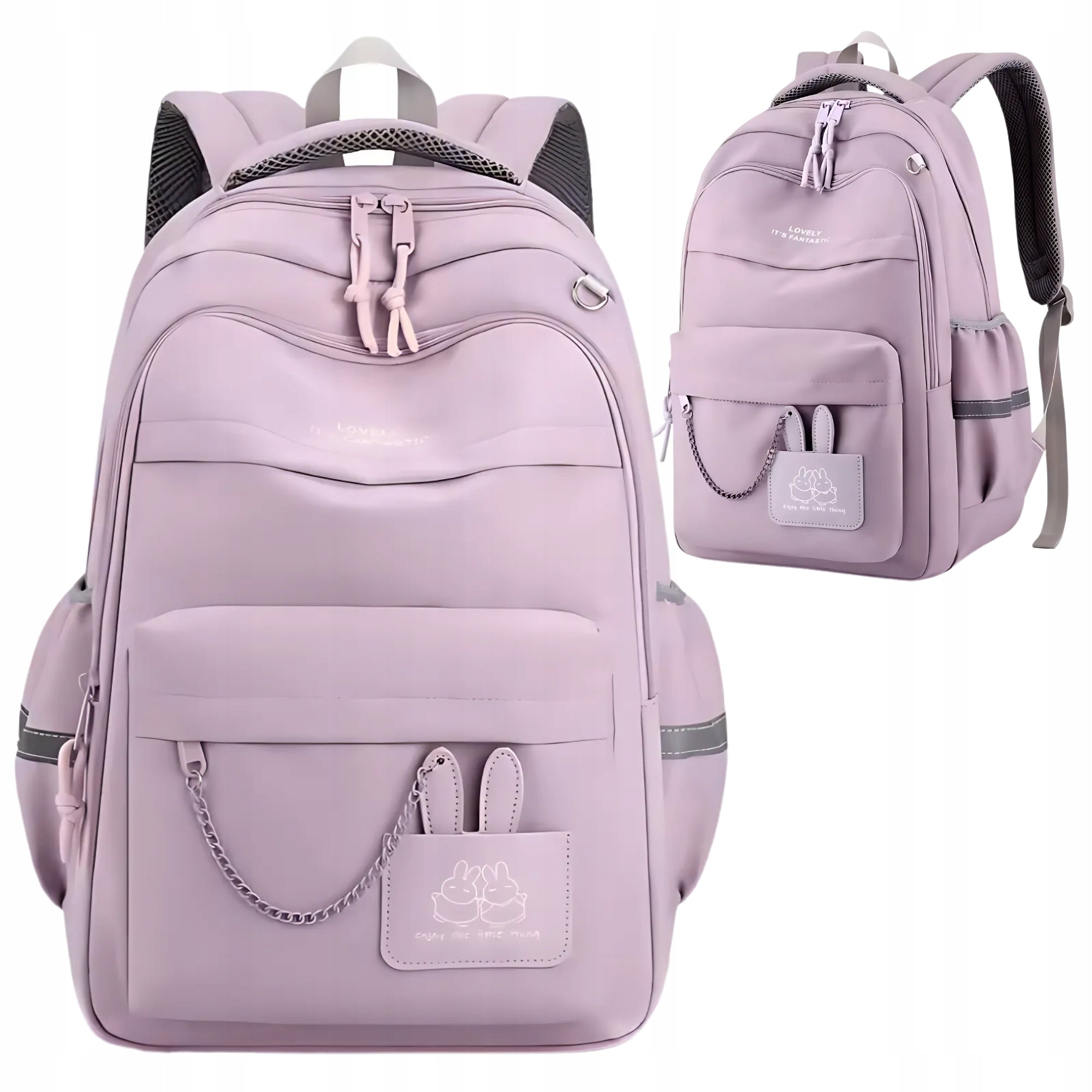 SCHOOL BACKPACK YOUTH SATCHEL ROOMY LARGE PURPLE FOR SCHOOL KL.