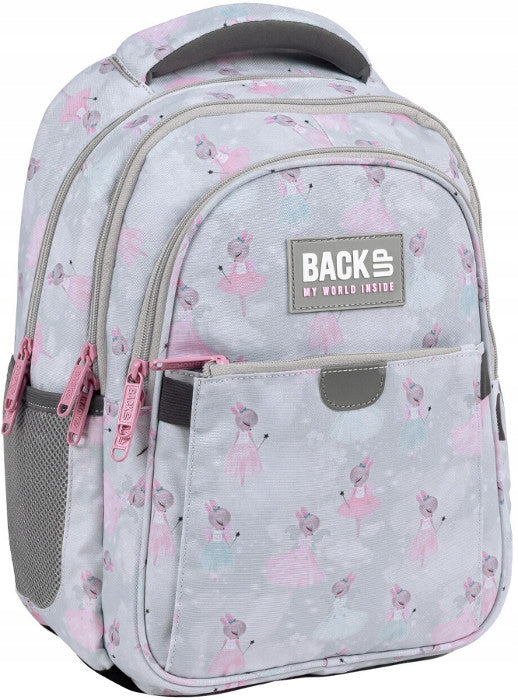 SCHOOL BACKPACK for 1 Class SWEET BUNNIES PASTEL BALLET BACKUP P82 Manufacturer code PLB4P82