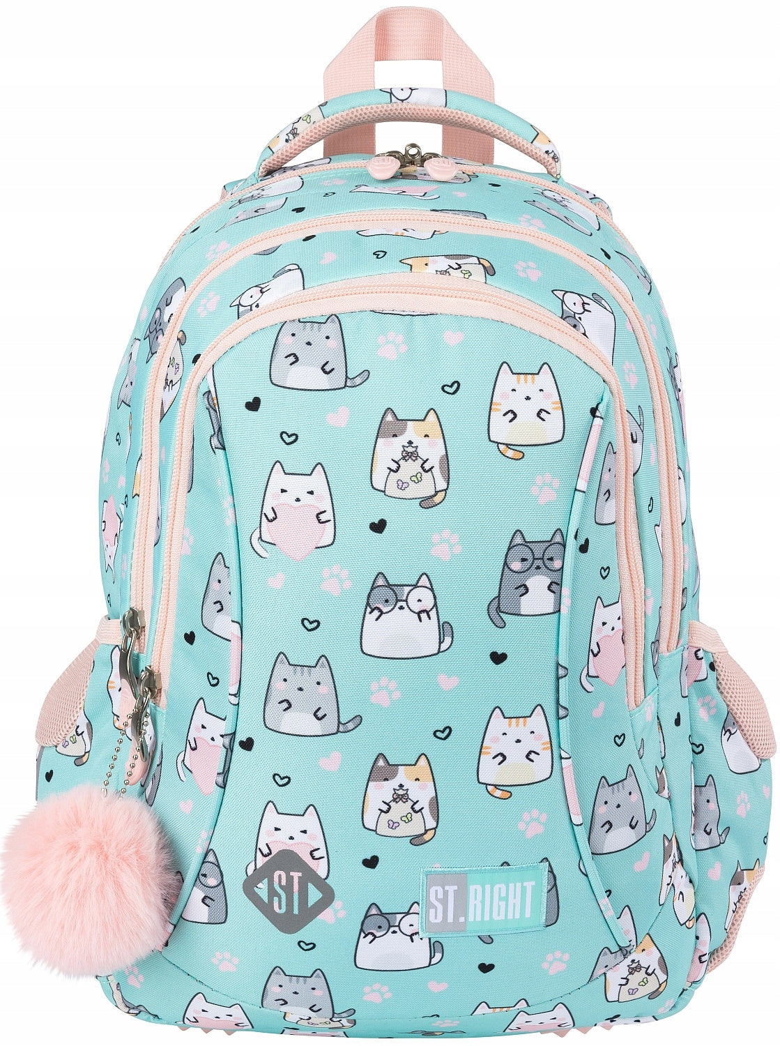 SCHOOL BACKPACK for girls KITTENS KITTEN multi-chamber ST.RIGHT class 1-3 Manufacturer code 685040