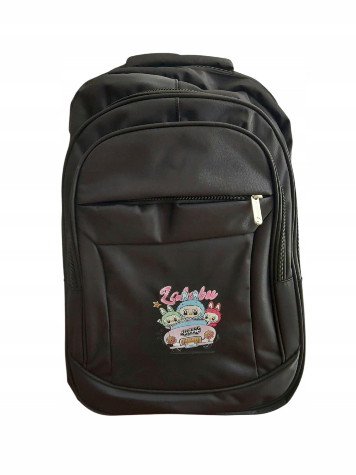SCHOOL BACKPACK labubu YOUTH SATCHEL 3-chamber BLACK
