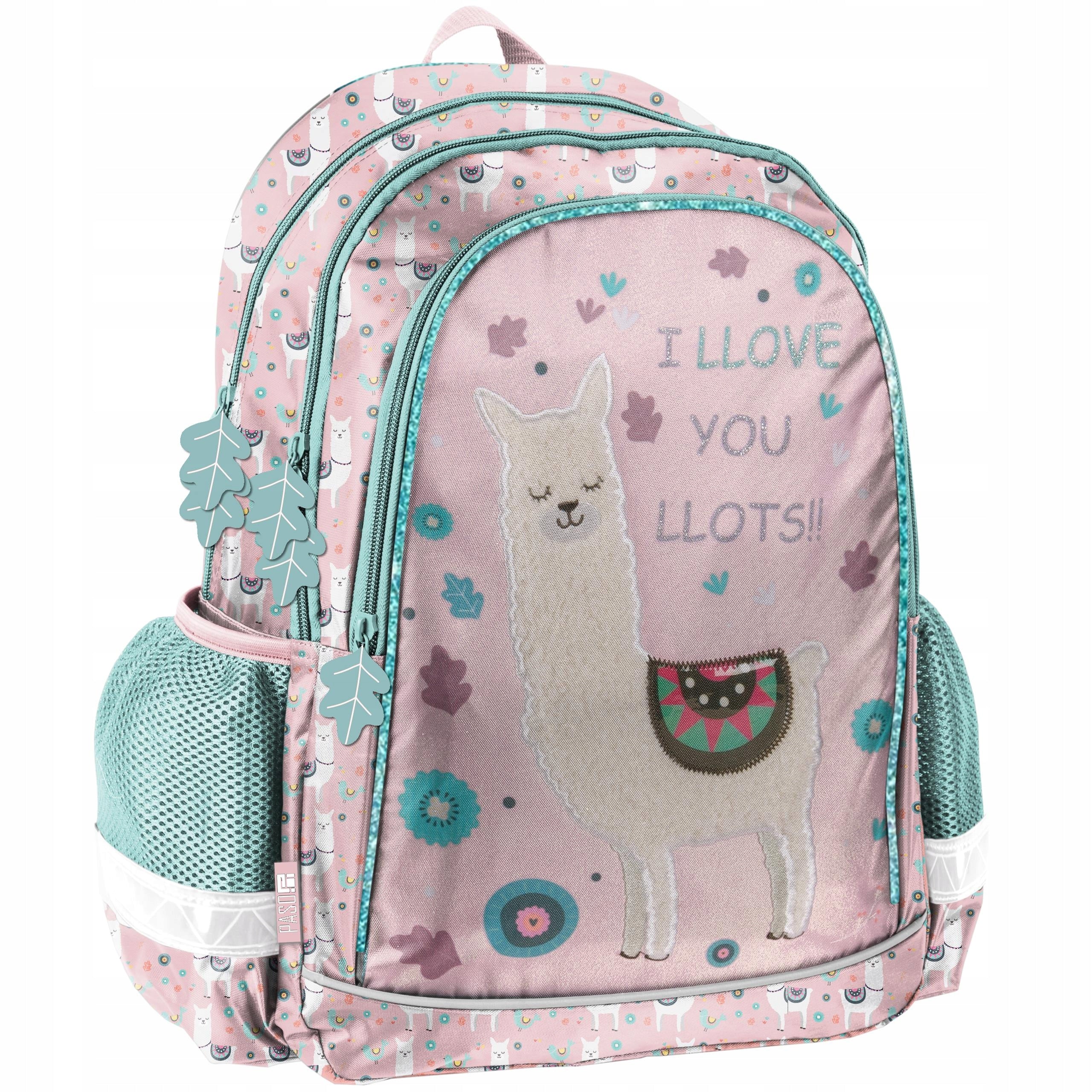 SCHOOL BACKPACK with LLAMA for GIRLS LAMA PASO Brand Paso