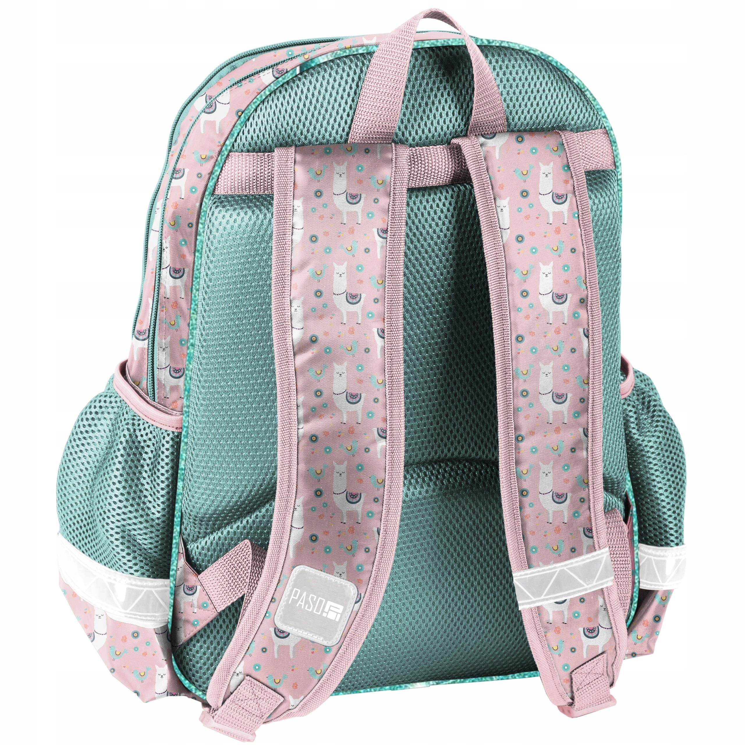 SCHOOL BACKPACK with LLAMA for GIRLS LAMA PASO Dimensions large (A4 size)