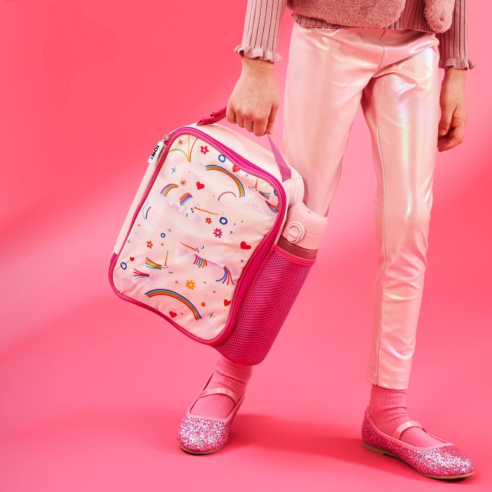 SCHOOL BOTTLE- PRESCHOOL CHILD- AIRTIGHT- RAINBOW PINK- ION8 0,5 L 500 ml Kind water bottle