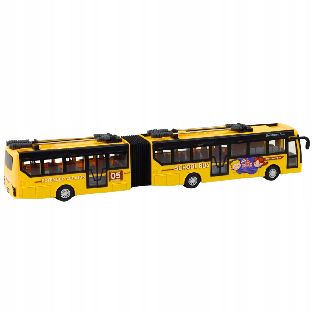 SCHOOL BUS TROLLEYBUS ARTICULATED REMOTE CONTROLLED CONTROLLER R/C YELLOW