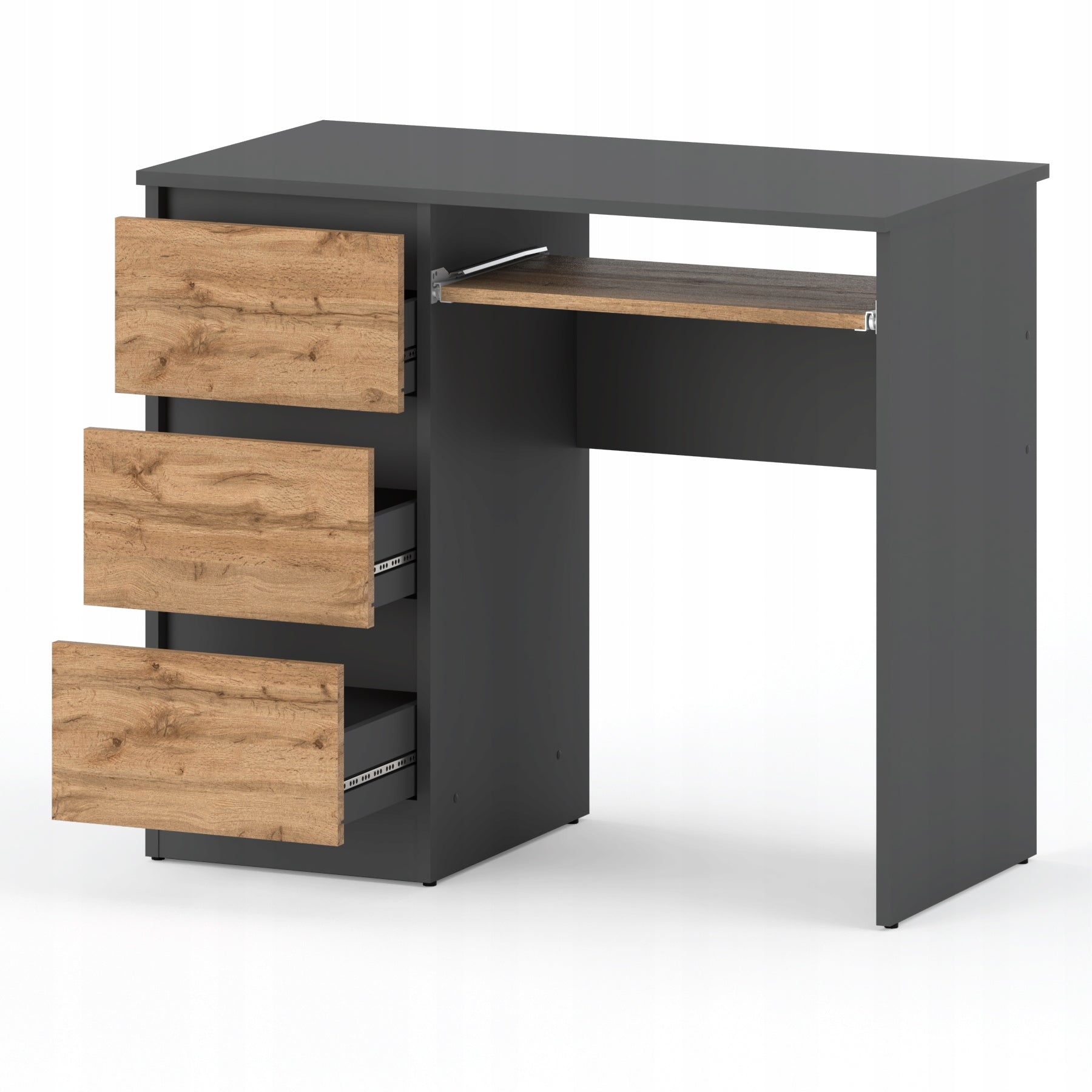 SCHOOL COMPUTER DESK 3 DRAWERS GREY WOTAN EAN (GTIN) 5905123200779