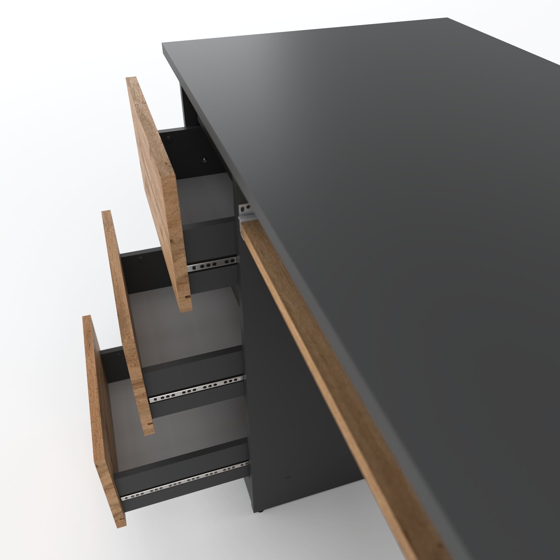 SCHOOL COMPUTER DESK 3 DRAWERS GREY WOTAN Manufacturer code BIURKO KOMPUTEROWE SZKOLNE GAMINGOWE
