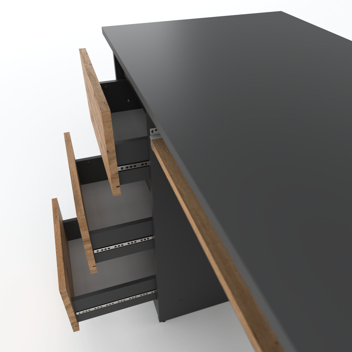 SCHOOL COMPUTER DESK 3 DRAWERS GREY WOTAN Manufacturer code BIURKO KOMPUTEROWE SZKOLNE GAMINGOWE