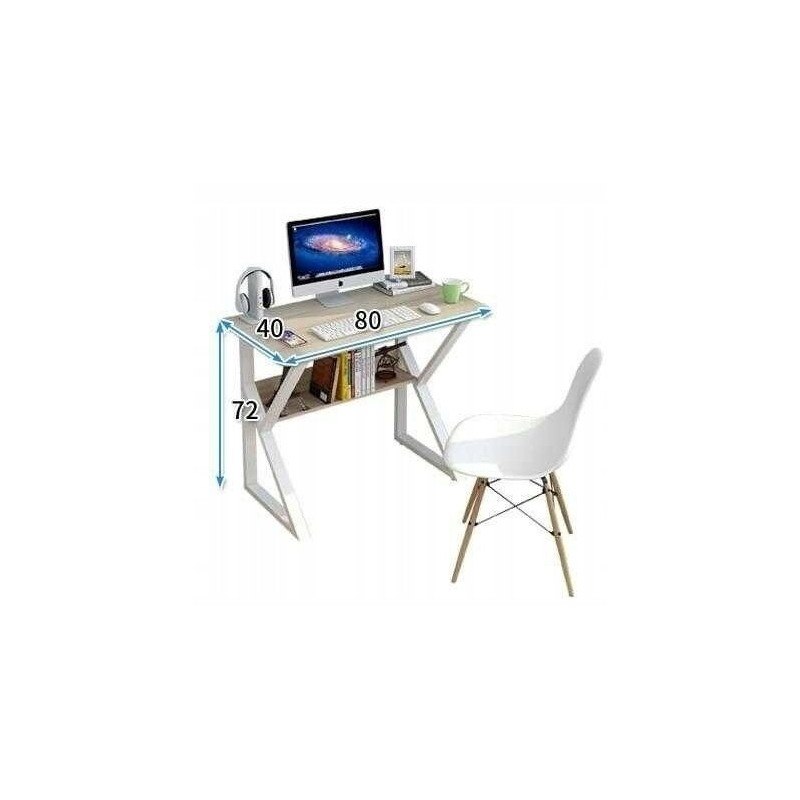SCHOOL OFFICE COMPUTER DESK WITH SHELF 80X40X72CM FOR LAPTOP PINE Manufacturer code STL04B