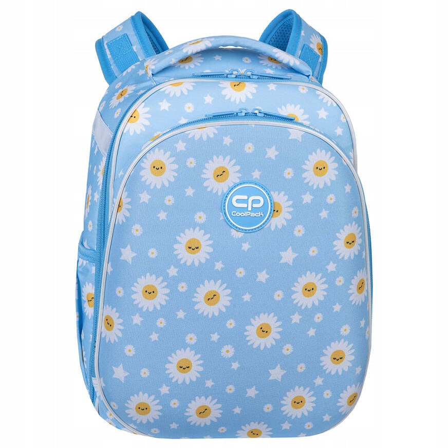 SCHOOL SATCHEL BACKPACK REINFORCED COOLPACK BLUE IN DAISIES Manufacturer code F015834