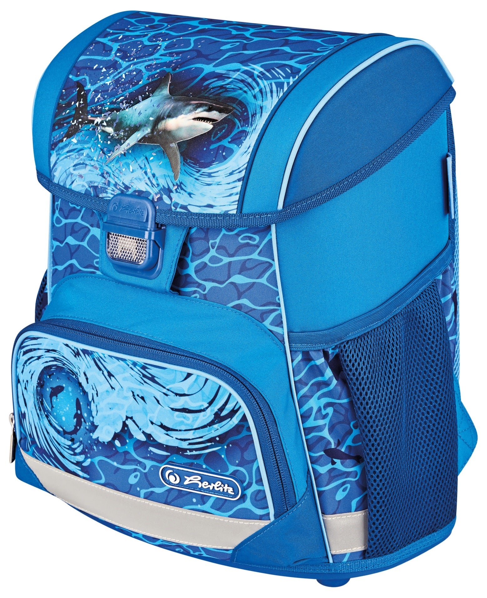 SCHOOL SATCHEL BLUE FOR BOY HERLITZ HERLITCZ PADDED ODBLAS Packaging status original