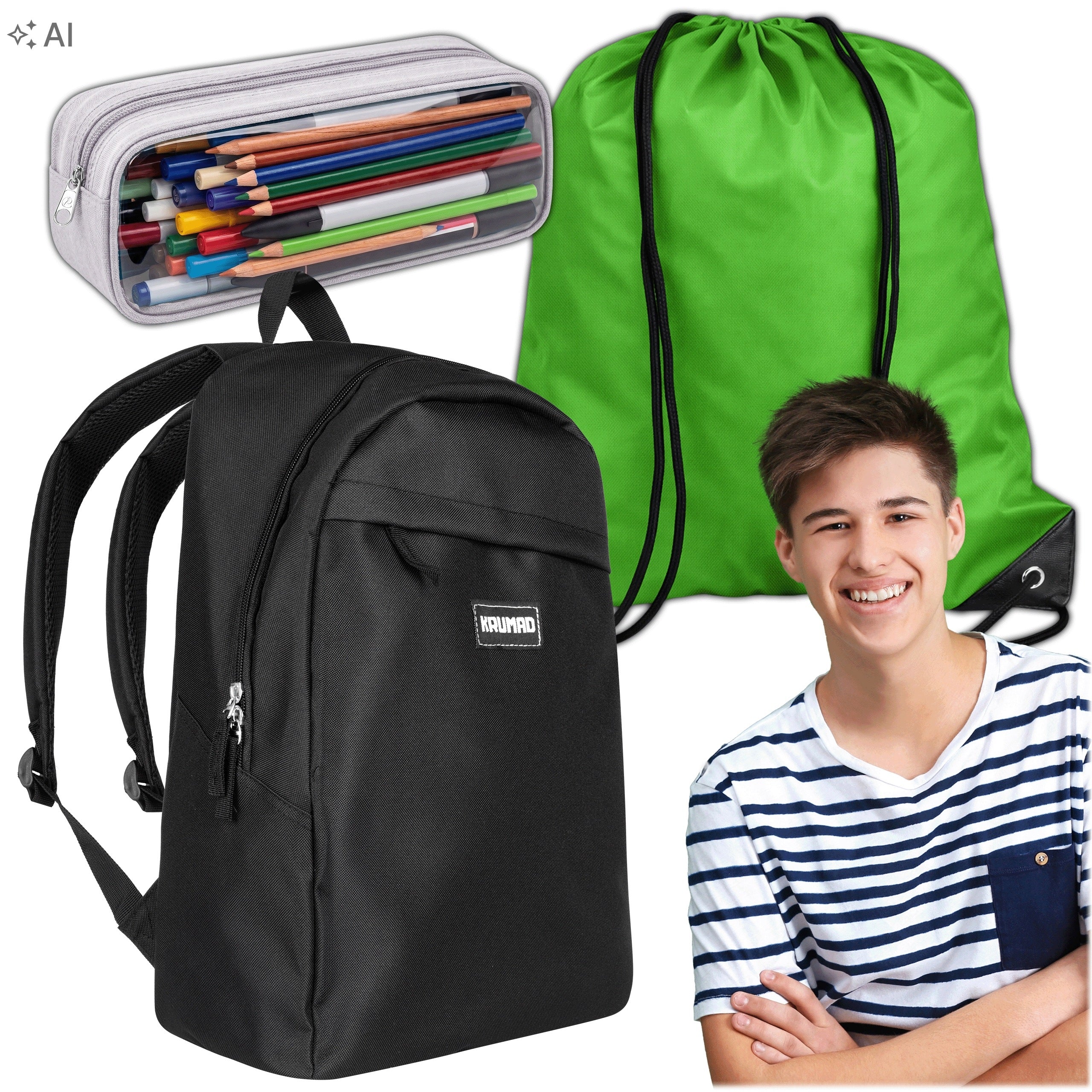 SCHOOL SET BACKPACK PENCIL CASE SCHOOL BAG FOR BOY GIRL SCHOOL