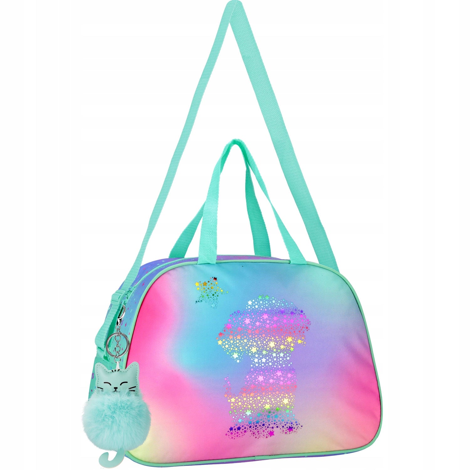 SCHOOL SPORTS BAG FOR SWIMMING POOL WF FOR GIRLS OMBRE CAT DOG WITH KITTEN EAN (GTIN) 5905523684179