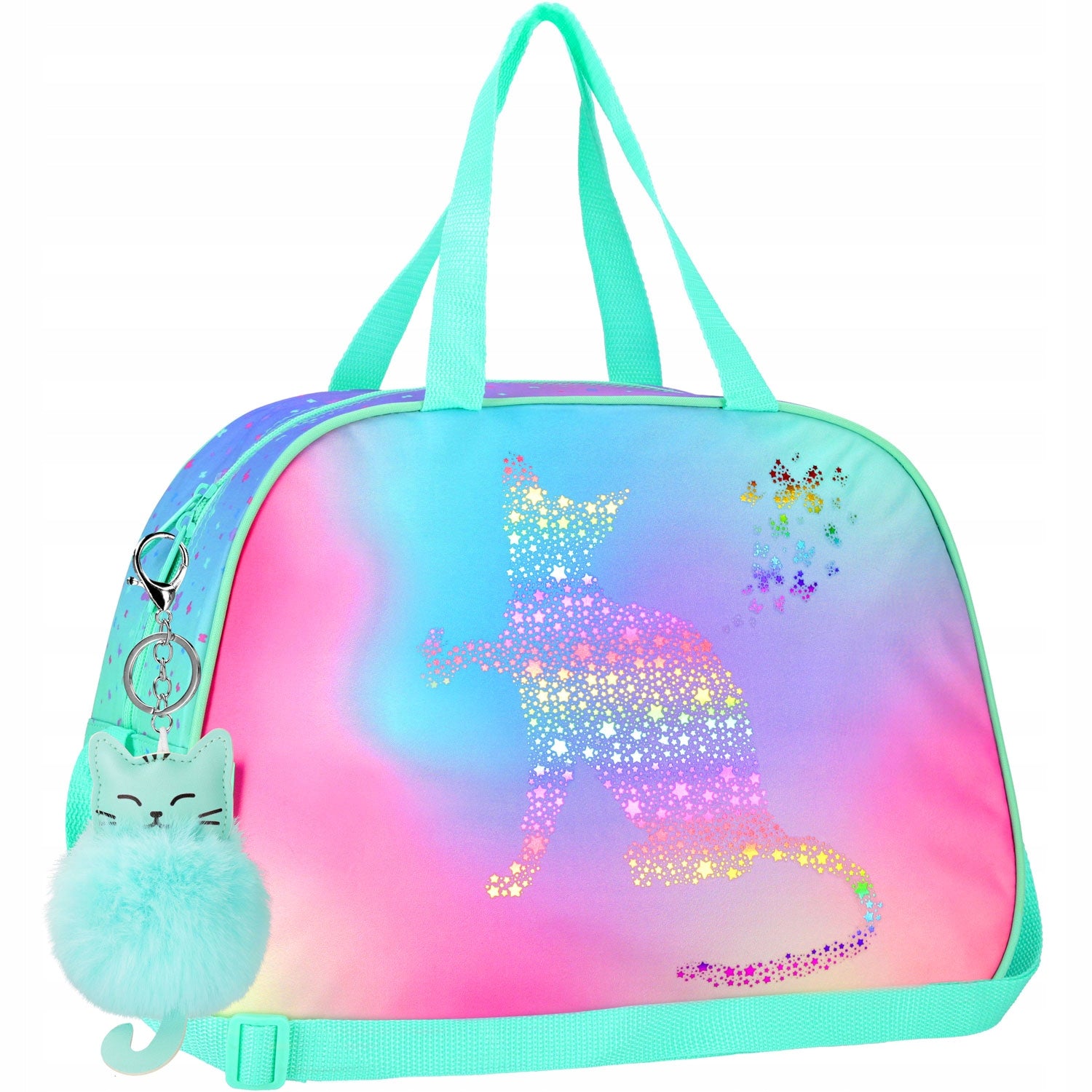 SCHOOL SPORTS BAG FOR SWIMMING POOL WF FOR GIRLS OMBRE CAT DOG WITH KITTEN Manufacturer code 553393