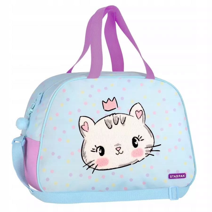 SCHOOL SPORTS BAG FOR SWIMMING POOL WF PLUSH CAT KITTEN FOR GIRL