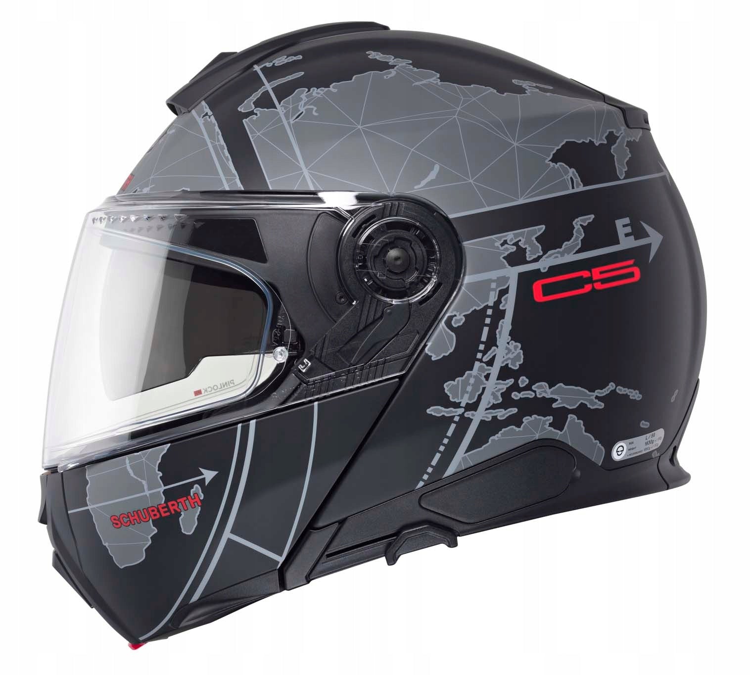 SCHUBERTH C5 Globe Black Jaw Motorcycle Helmet M Manufacturer Schuberth