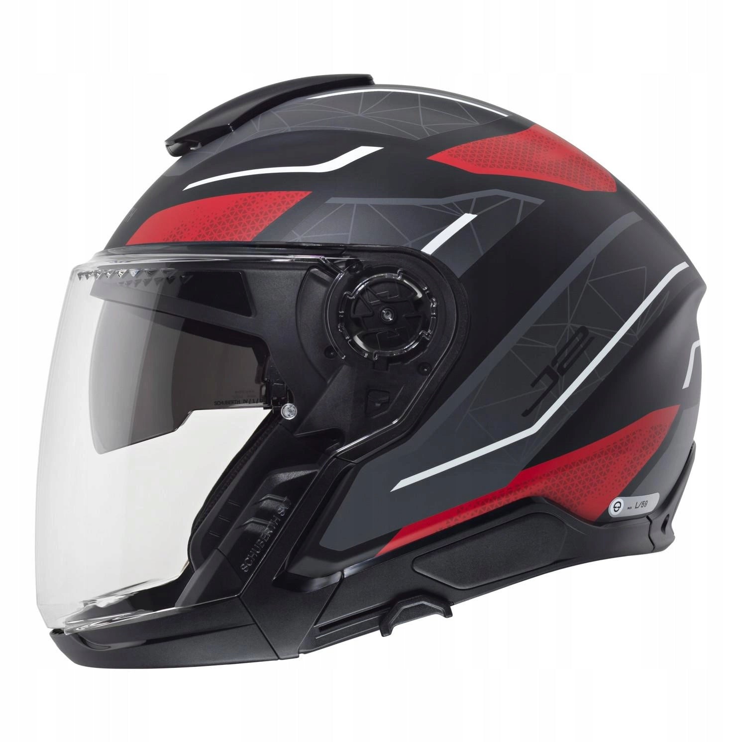 SCHUBERTH J2 SIGMA RED MOTORCYCLE HELMET OPEN JET L Size L