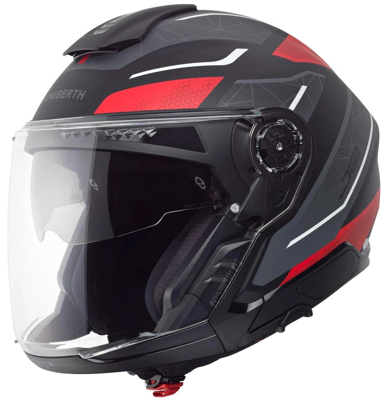 SCHUBERTH J2 SIGMA RED MOTORCYCLE HELMET OPEN JET L