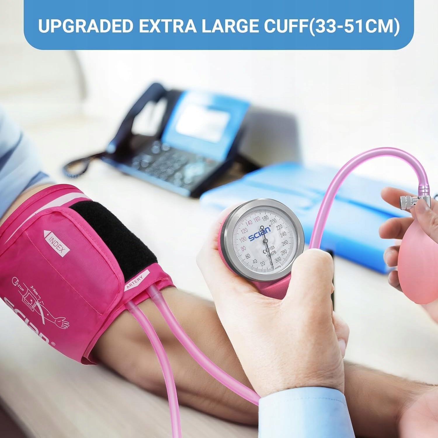SCIAN Handheld Clock Blood Pressure Monitor with Pressure Gauge and Universal Cuff Medical device no