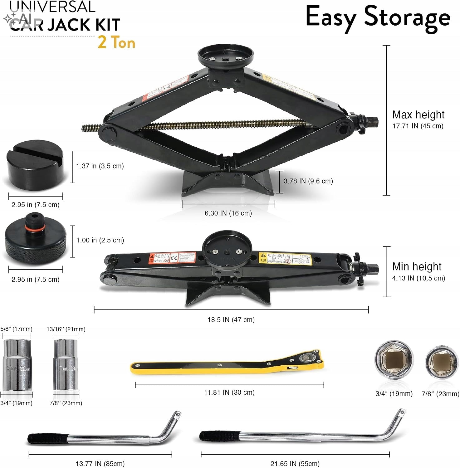 SCISSOR LIFT 2T CAR JACK TESLA SET BLACK 2000KG Manufacturer code B0DXRL6PSS