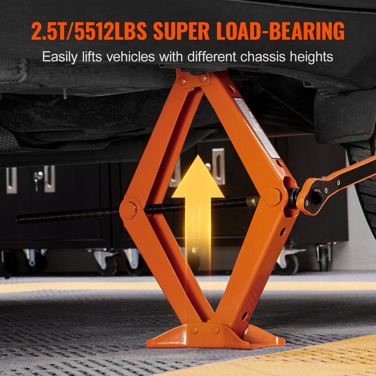 SCISSOR LIFT Handheld 2.5 T Set with Impact Wrench and Caps Brand no brand