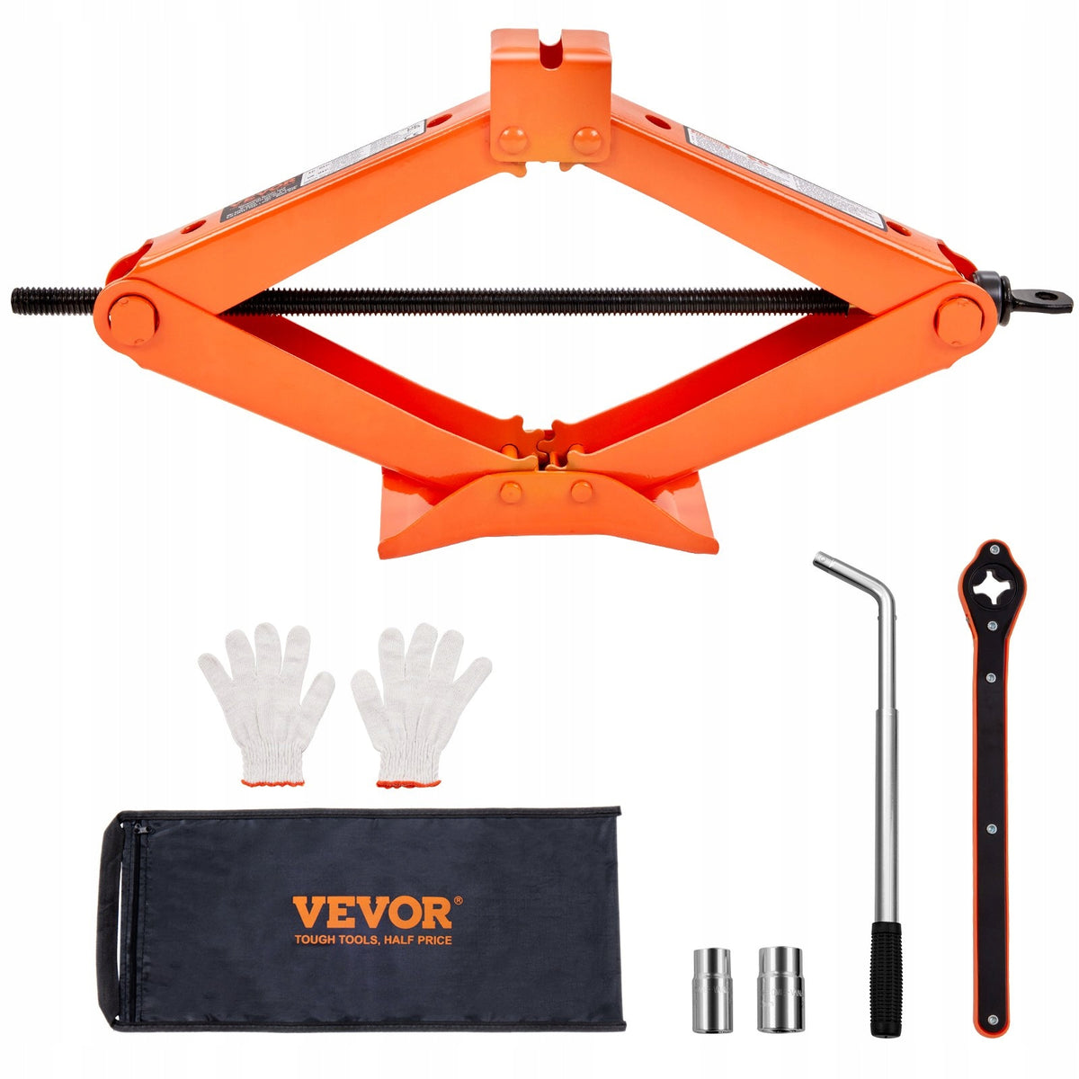 SCISSOR LIFT Handheld 2.5 T Set with Impact Wrench and Caps