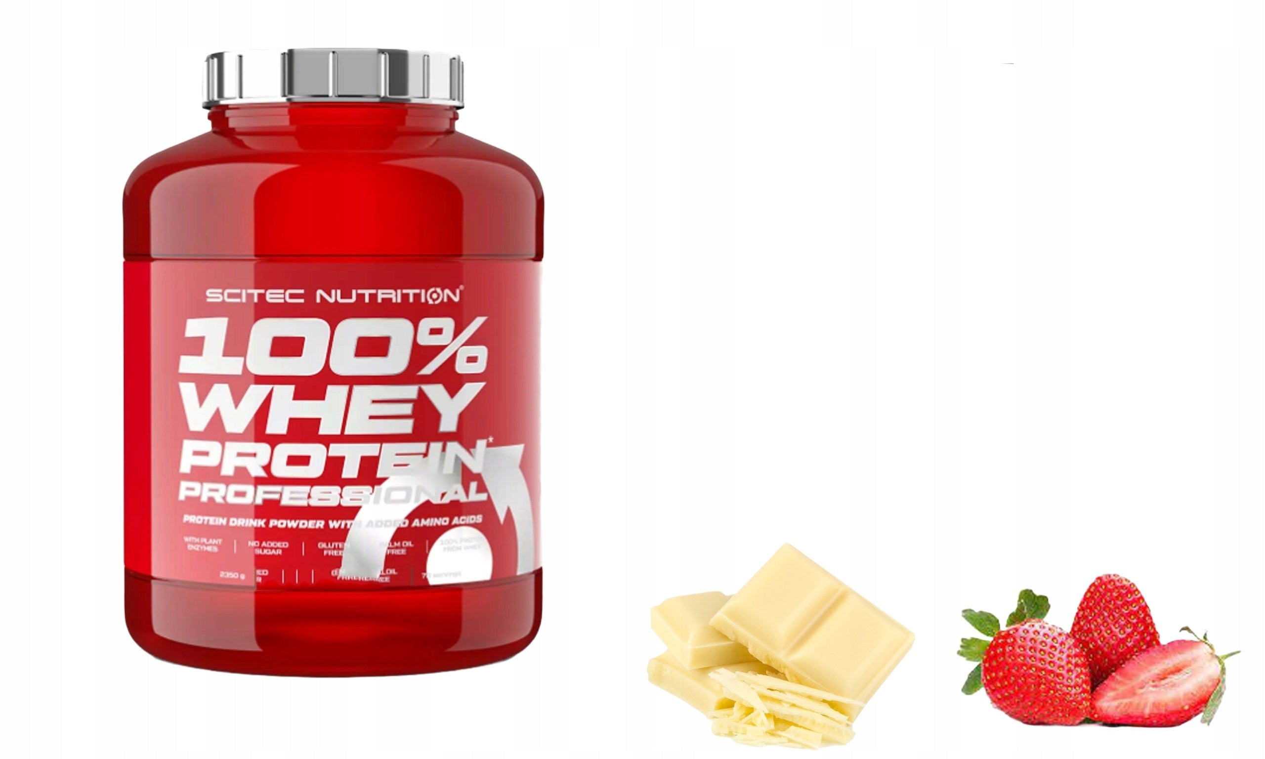 SCITEC 100% WHEY PROTEIN PROFESSIONAL 2350g TASTE: B. CHEEK-STRAWBERRY