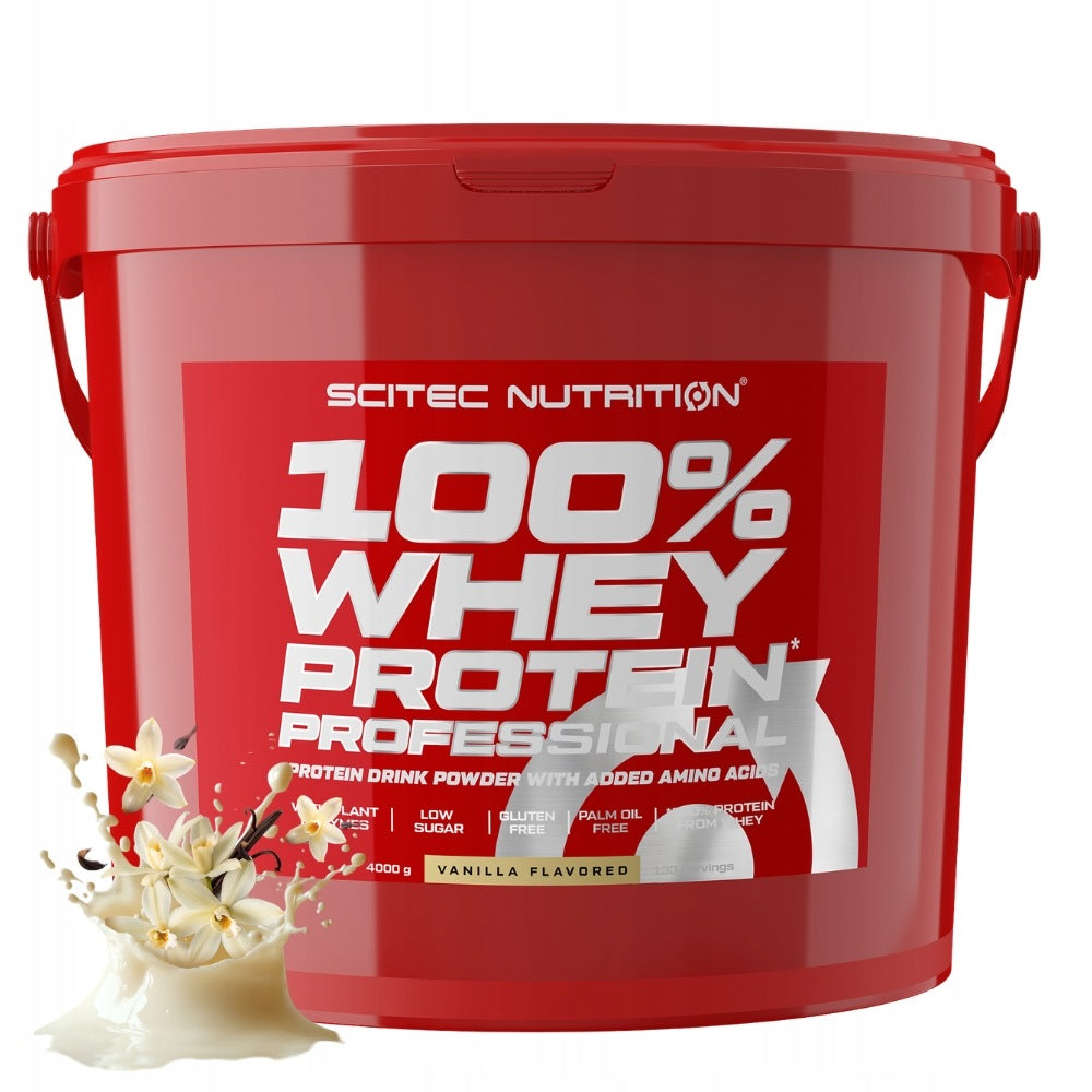 SCITEC 100% WHEY PROTEIN PROFESSIONAL 4000 g PROTEIN SUPPLEMENT WPC WPI BCAA