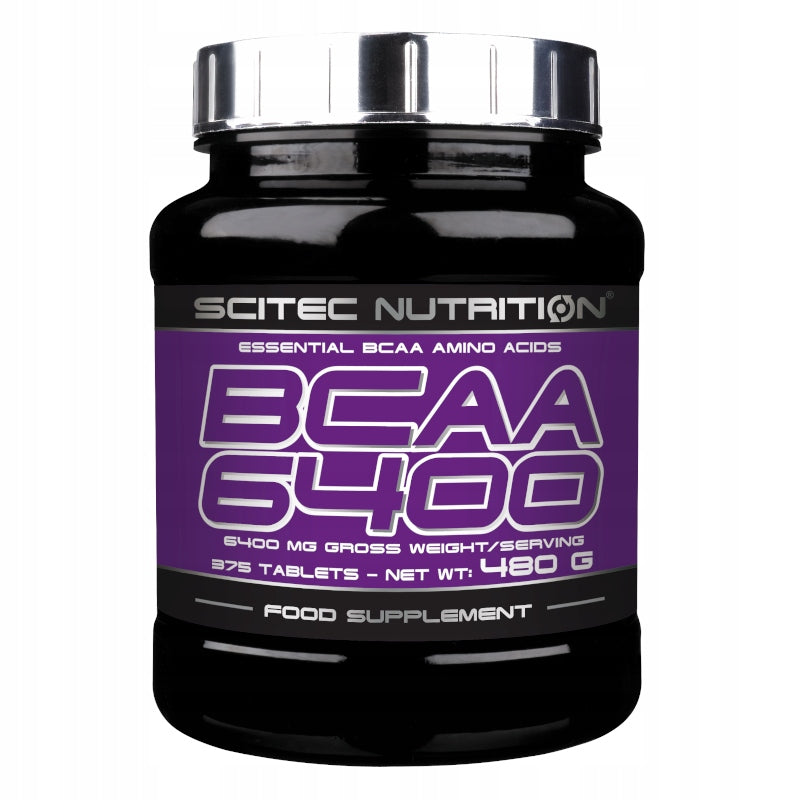 SCITEC BCAA 6400 375tabl AMINO ACIDS LEUCINE MUSCLE MASS STRENGTH REGENERATION