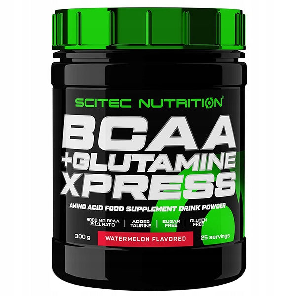 SCITEC BCAA+GLUTAMINE XPRESS 300 g AMINO ACIDS STRENGTH ENDURANCE REGENERATION Packaging status original