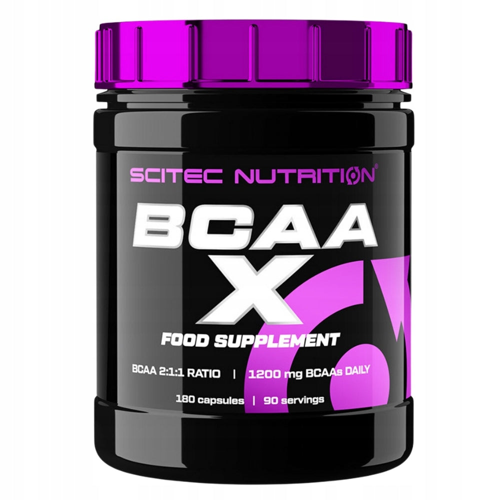SCITEC BCAA-X 180 KAPS, BRANCHED CHAIN AMINO ACIDS BCAA, REGENERATION SUPPORT Expiration date at least six months from the date of purchase