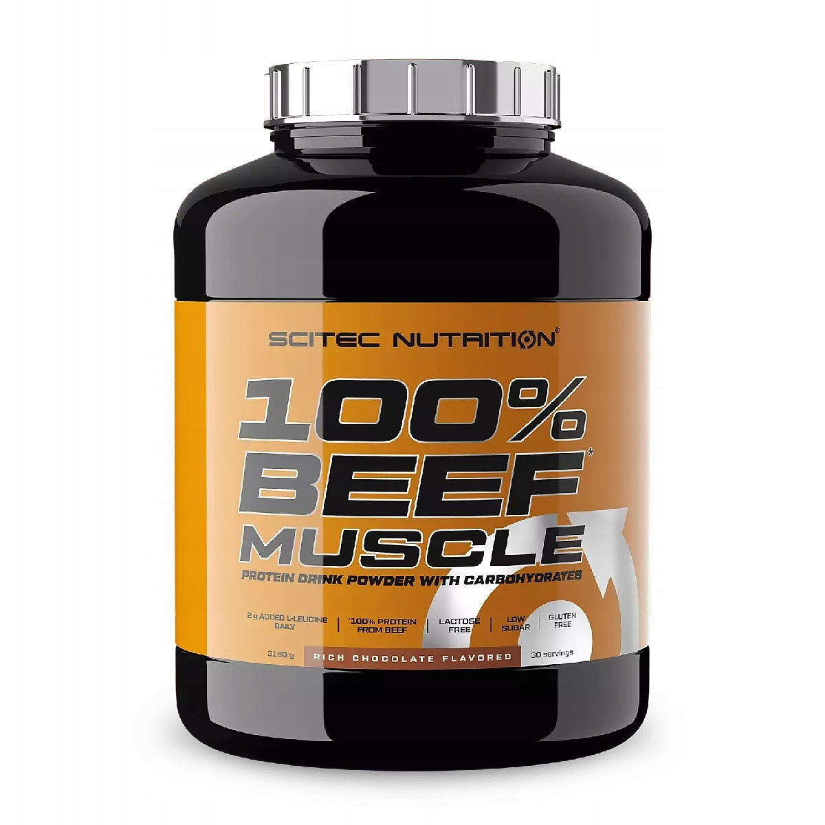 SCITEC BEEF MUSCLE 3180G CHOCOLATE GAINER BEEF PROTEIN MASS STRENGTH