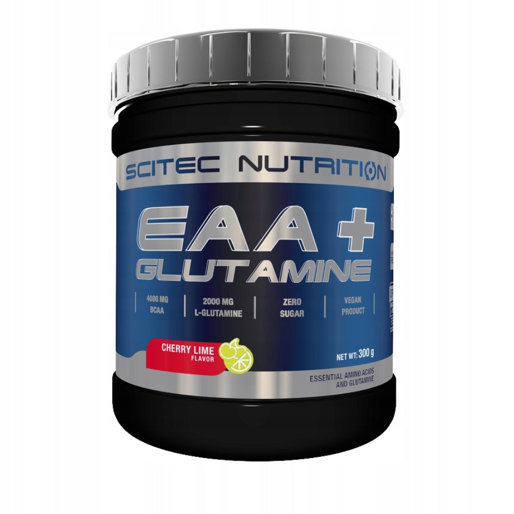 SCITEC EAA + GLUTAMINE 300g AMINO ACIDS REGENERATION ANABOLISM MUSCLE Expiration date at least six months from the date of purchase