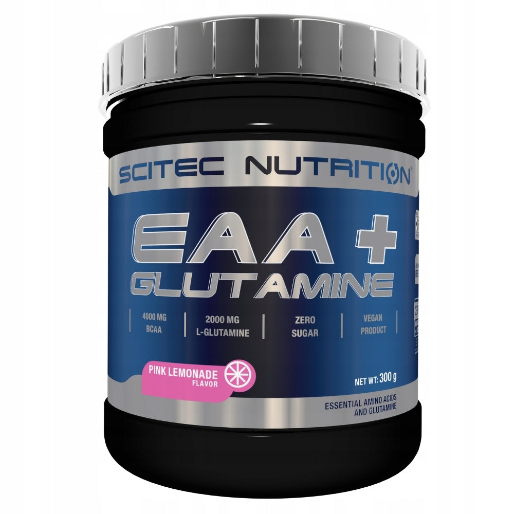 SCITEC EAA + GLUTAMINE 300g AMINO ACIDS REGENERATION BCAA LEUCINE HCL VALINE Expiration date at least six months from the date of purchase