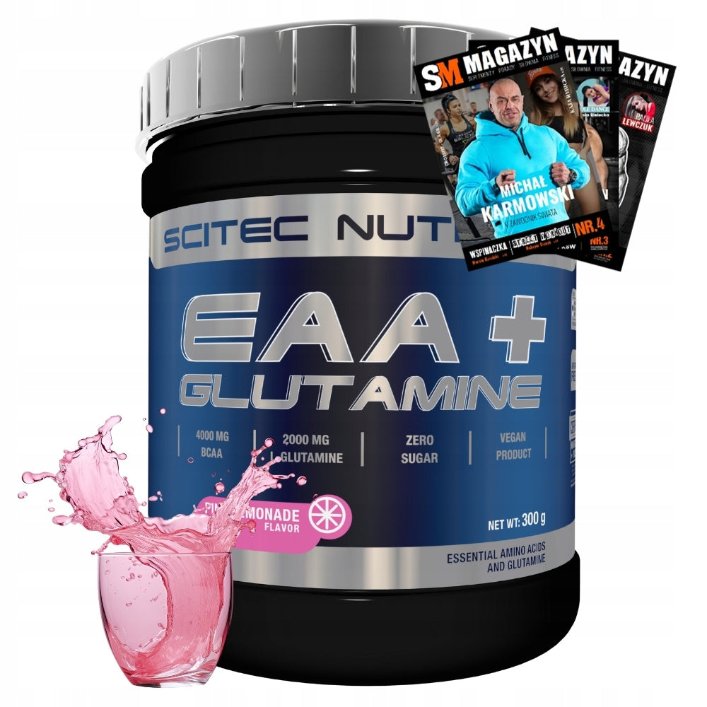 SCITEC EAA + GLUTAMINE 300g AMINO ACIDS REGENERATION BCAA LEUCINE HCL VALINE