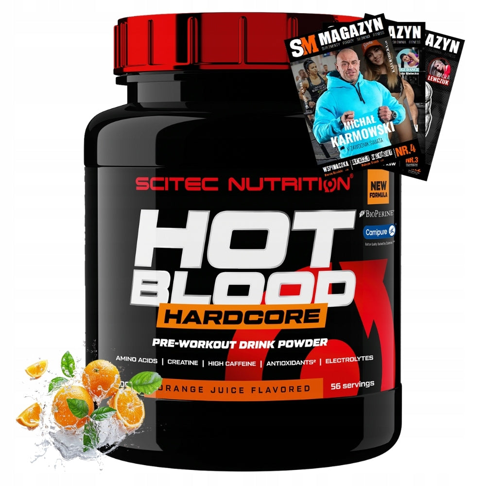 SCITEC HOT BLOOD HARDCORE 700G – AN EXPLOSION OF POWER AND ENDURANCE PER SERVING!
