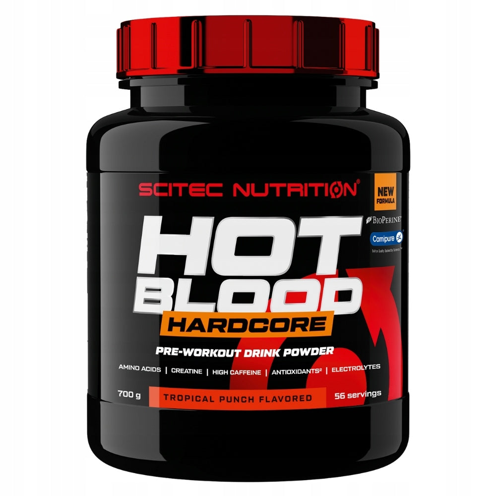 SCITEC HOT BLOOD HARDCORE PRE-WORKOUT 700G + SHAKER 700ML Manufacturer code przedtreningówka w proszku na energię