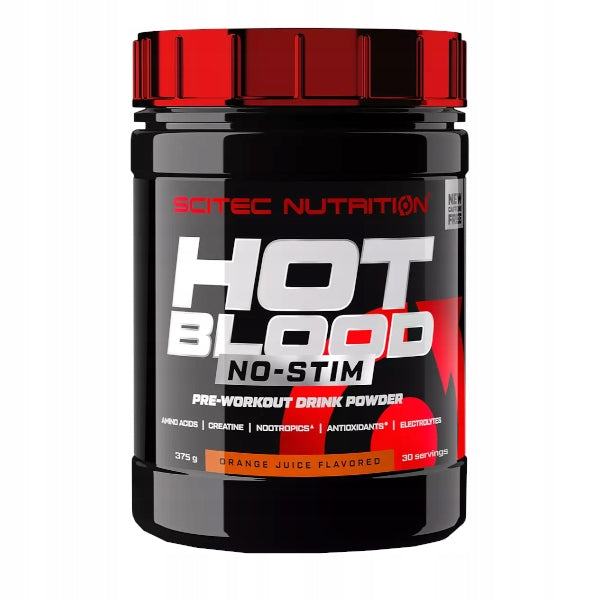 SCITEC HOT BLOOD NO-STIM 375g CREATINE MUSCLES Packaging status original