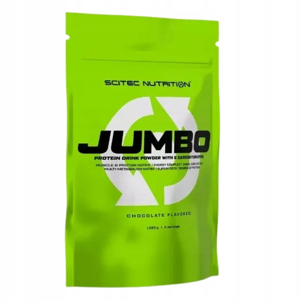 SCITEC JUMBO - 1320G STRAWBERRY GAINER MASS STRENGTH CARBOHYDRATES PROTEIN