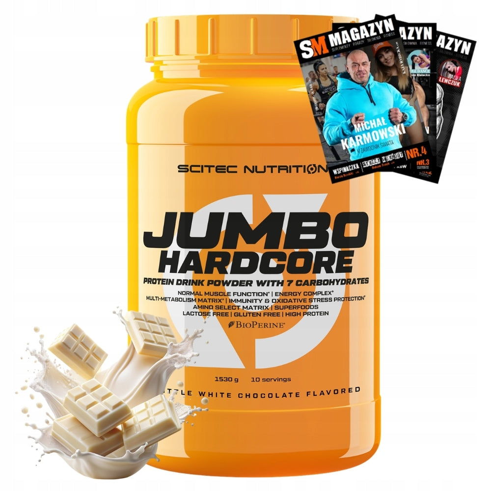 SCITEC JUMBO HARDCORE 1530G GAINER CREATINE PROTEIN SCULPTURE AMINO ACIDS